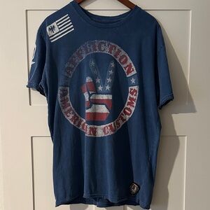 🔥Affliction Navy American Customs Tee